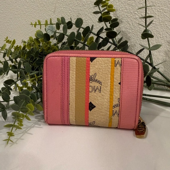 MCM Pink and Tan Women's Wallet - Picture 4 of 12